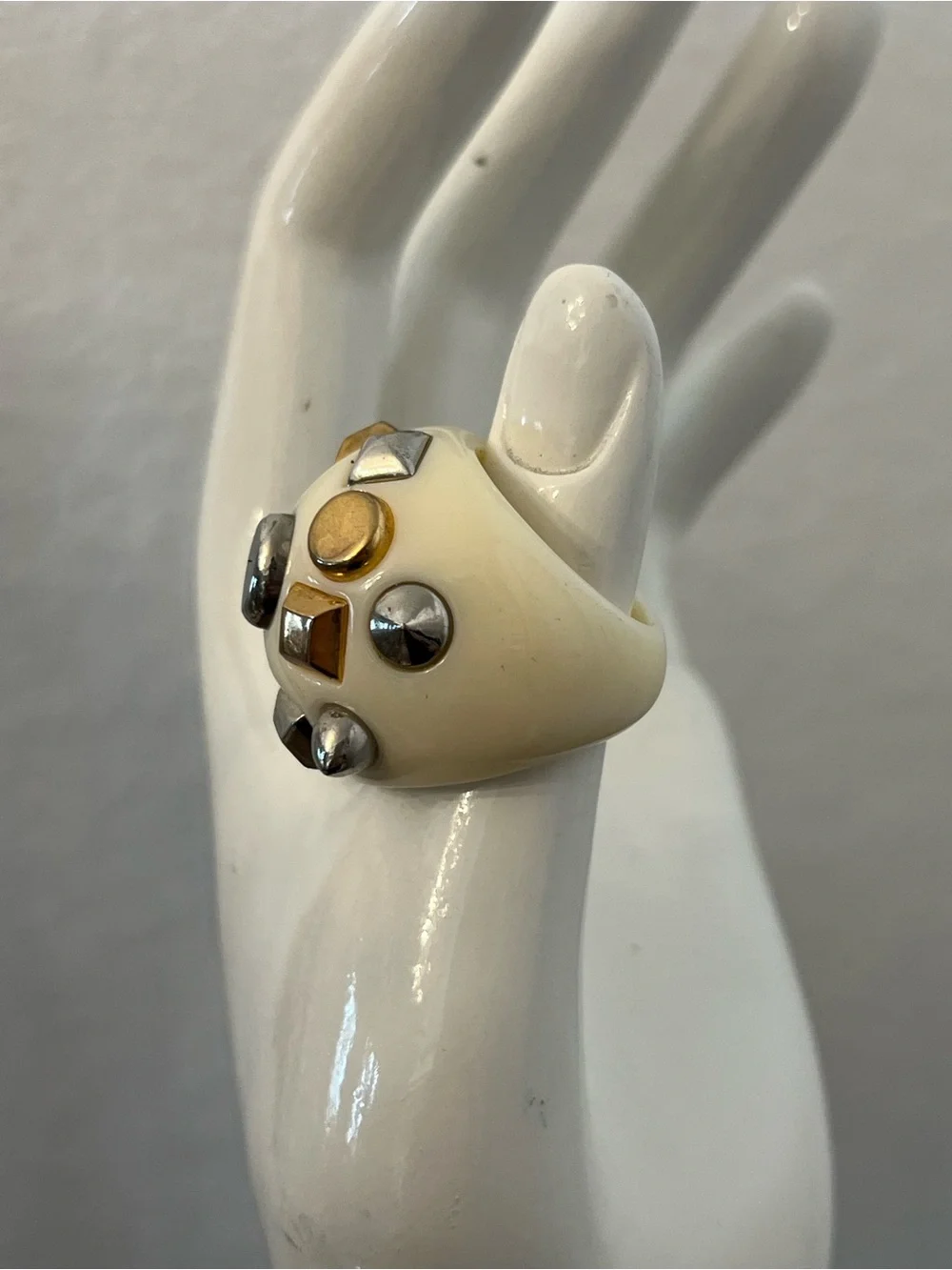 BCBGMAXAZRIA Runway Spike Bubble Ring Vintage collectible for fans of Y2K